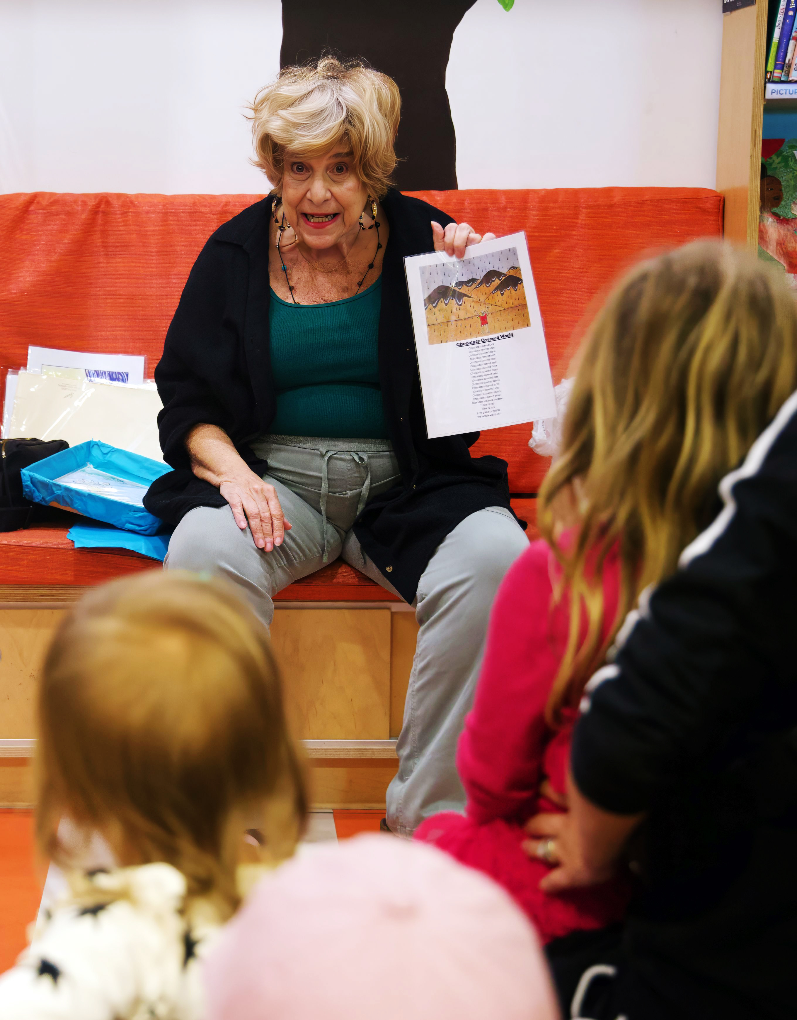 Student performing a poem